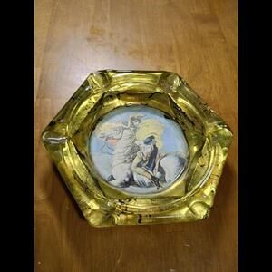 Victorian Ashtray Gold Gilded